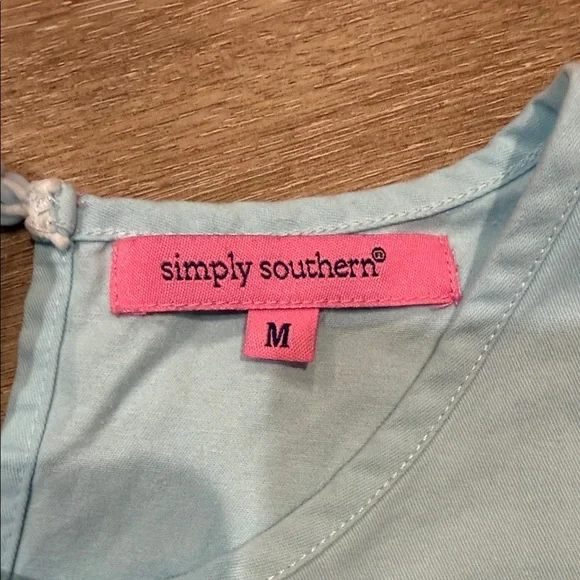 Simply Southern Size M Blue Color  Block Dress - Picture 2 of 9